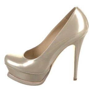 Yves Saint Laurent Elegant Cream High Heels 38.5